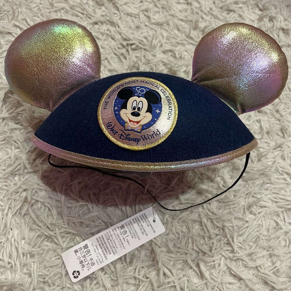 Walt Disney World 50th Anniversary Mickey Mouse Ears Hat OS Unisex NWT